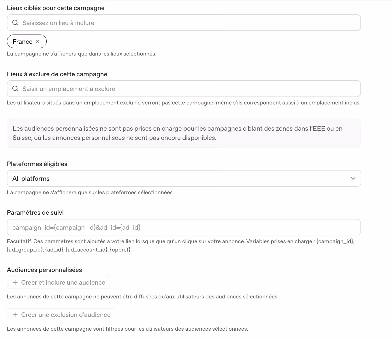 Comment faire pour réaliser une pub ChatGPT_les paramètres
